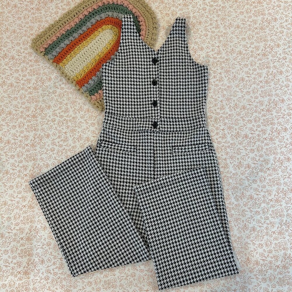 Abercrombie & Fitch Kids Houndstooth Straight Leg Jumpsuit Size 7/8